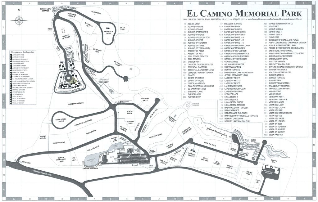 Niche for Sale – El Camino Memorial Park (Sorrento Valley) - San Diego (2 Spots, Sorrento Valley San Diego):RM-6545