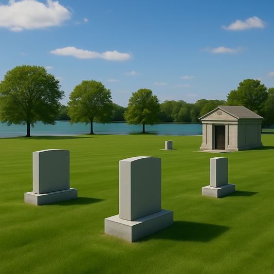 3 plots on a hill, overlooking the lake