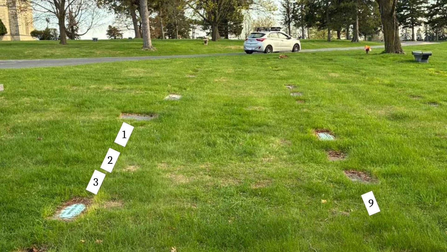 Multiple Graves for Sale – Roselawn Memorial Park - Monona (4 Spots, Section G - Lot 35 - Spaces 1, 2, 3, 9)