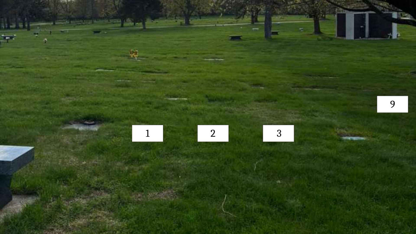 Multiple Graves for Sale – Roselawn Memorial Park - Monona (4 Spots, Section G - Lot 35 - Spaces 1, 2, 3, 9)