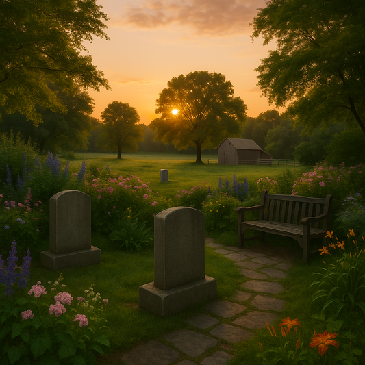2 beautiful cemetery plots in the shade