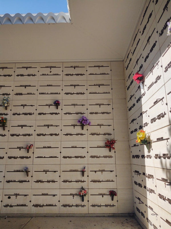 Room for 2 caskets in a beautiful exterior mausoleum