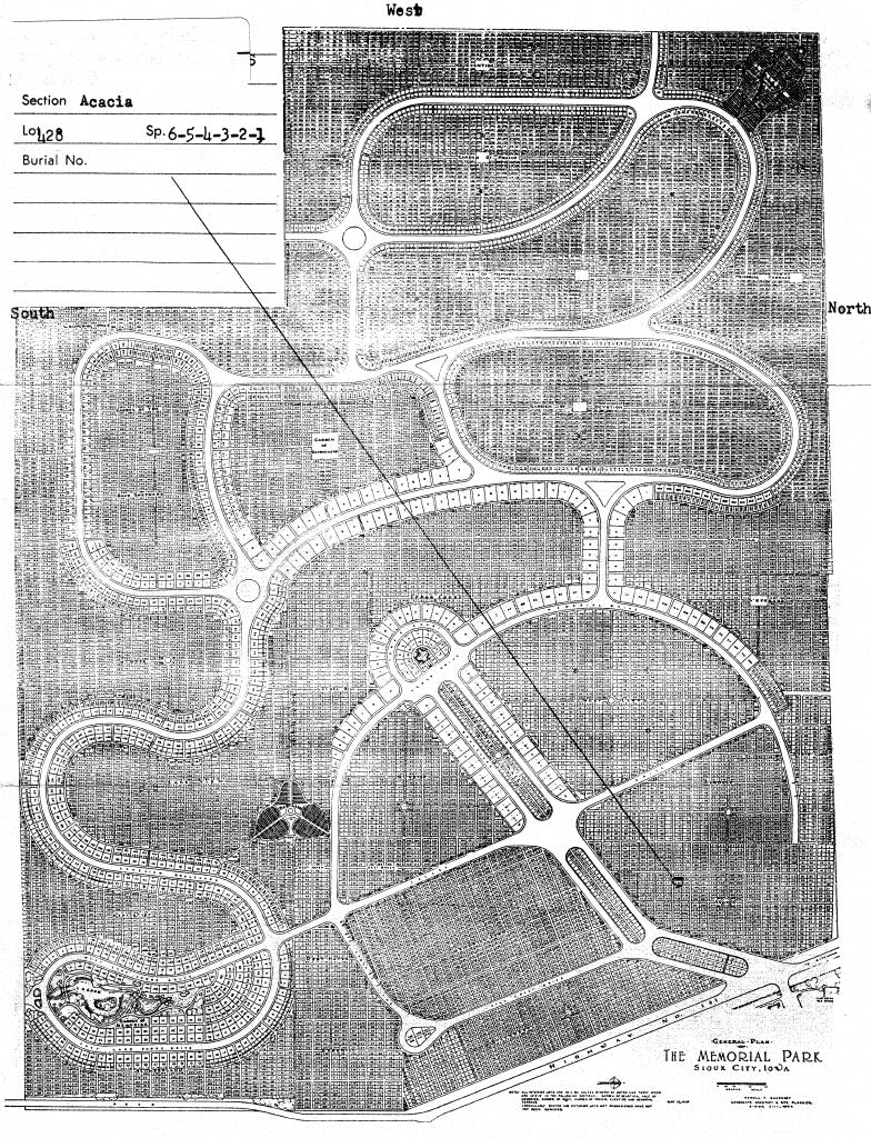 Memorial Park Cemetery Plots in Lot 428